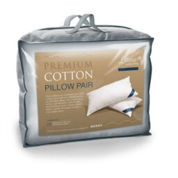 Littens Premium Cotton Dual Blend Microfibre Filled Pair Pillows, 233Tc Cotton