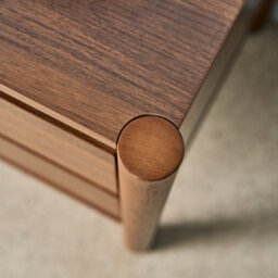Sweeek - Bedside Table Wood Decor 2 Drawers Walnut 42X42X55 Cm - Harmony - thumbnail 6