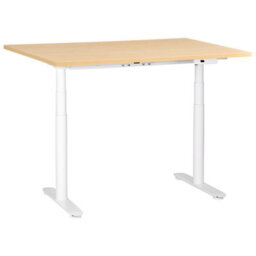 Beliani Electric Adjustable Standing Desk Destinas 120 Cm 72 Cm Light Brown/ White