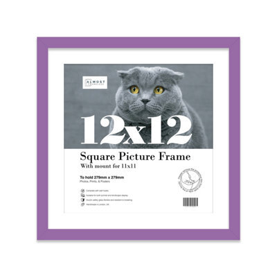 "12X12"" Purple Picture Frame - 12X12"" Square Frame With 11X11"" Mount For 12X12""/11X11"" Pictures Luxurious Style Wall Art, 1 Pack" - image 1