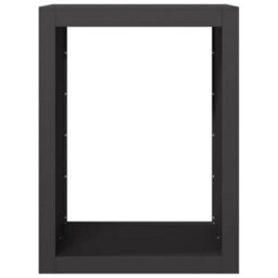 Walplus Firewood Rack Black 60X40X80 Cm Steel - thumbnail 4