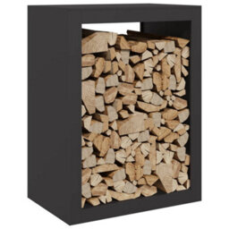 Walplus Firewood Rack Black 60X40X80 Cm Steel - thumbnail 3
