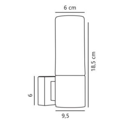 Nordlux Tang Indoor Wall Light Silver Glass E14 Ceiling Or Wall Mounting - Mains Powered , Ip44 - thumbnail 3