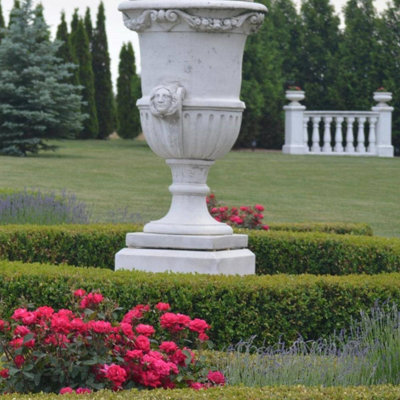 Giant White Floral Design Vase - image 1