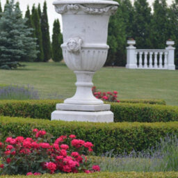 Giant White Floral Design Vase - thumbnail 1