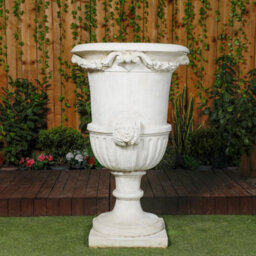 Giant White Floral Design Vase - thumbnail 2
