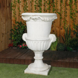 Giant White Floral Design Vase - thumbnail 3