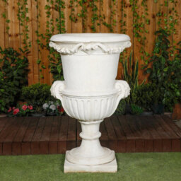 Giant White Floral Design Vase - thumbnail 4