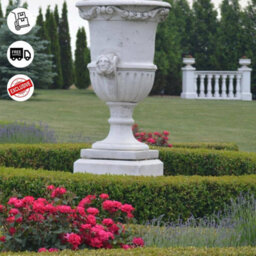 Giant White Floral Design Vase - thumbnail 7