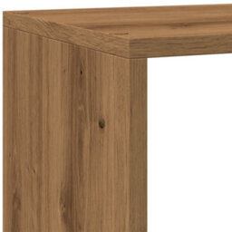 Berkfield Room Divider Bookcase 4-Tier Artisan Oak 143.5X29X143.5 Cm Engineered Wood - thumbnail 9