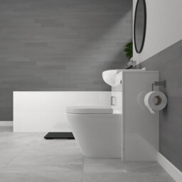 Nes Home White Vanity Unit With Basin, Wc Unit, Btw Toilet & 1700mm Bathtub - thumbnail 3