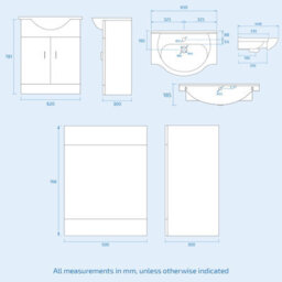 Nes Home White Vanity Unit With Basin, Wc Unit, Btw Toilet & 1700mm Bathtub - thumbnail 7