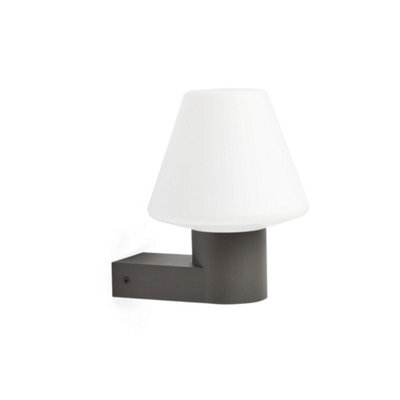 Luminosa Lighting Luminosa Mistu Outdoor Modern Wall Lamp Dark Grey 1X E27 Ip44 - image 1