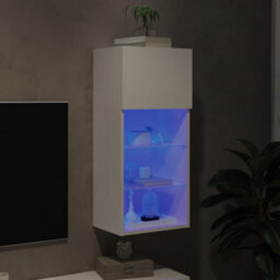 Berkfield Durable Tv Cabinet With Led Lights White 40.5X30X90 Cm - thumbnail 5