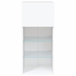Berkfield Durable Tv Cabinet With Led Lights White 40.5X30X90 Cm - thumbnail 9
