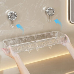 Shower Caddy Suction Cup No-Drilling Removable Bathroom Wall - thumbnail 5