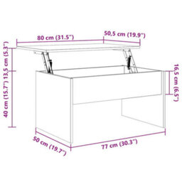 Berkfield Modern Coffee Table Concrete Grey 80X50.5X41.5 Cm Engineered Wood - thumbnail 9