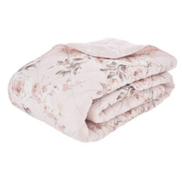 Catherine Lansfield Bedroom Canterbury Floral Quilted 220X230Cm Bedspread Blush Pink - thumbnail 1