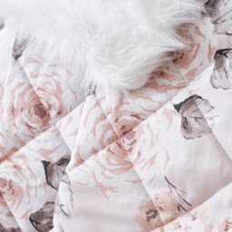 Catherine Lansfield Bedroom Canterbury Floral Quilted 220X230Cm Bedspread Blush Pink - thumbnail 2