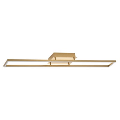 Happy Homewares Brushed Gold Led Ceiling Strip Light Fitting - Ideal For Kitchens - image 1