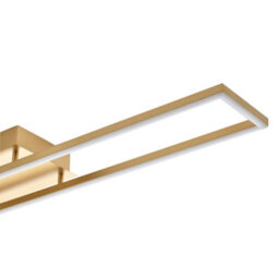 Happy Homewares Brushed Gold Led Ceiling Strip Light Fitting - Ideal For Kitchens - thumbnail 4