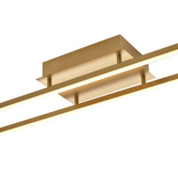 Happy Homewares Brushed Gold Led Ceiling Strip Light Fitting - Ideal For Kitchens - thumbnail 3