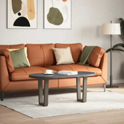 Berkfield Modern Coffee Table Legs V-Shape 2 Pcs Natural Steel 38X(42-43.3) Cm Steel