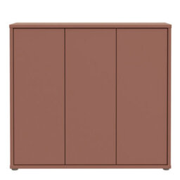 Furniture To Go Alice Springs Shoe Cabinet With 3 Doors Push-To-Open In Terracotta - thumbnail 3
