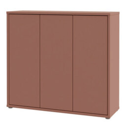 Furniture To Go Alice Springs Shoe Cabinet With 3 Doors Push-To-Open In Terracotta - thumbnail 4