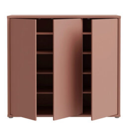Furniture To Go Alice Springs Shoe Cabinet With 3 Doors Push-To-Open In Terracotta - thumbnail 6