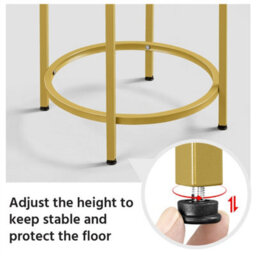 Yaheetech Gold Glass Top Accent Table With Metal Frame For Living Room - thumbnail 5
