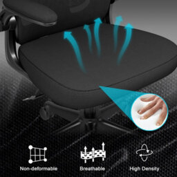 Onemill Office Desk Chair With Flip-Up Armrest, Adjustable Headrest And Lumbar Support Or Home And Office - thumbnail 5
