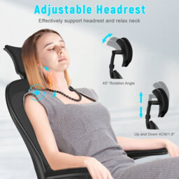 Onemill Office Desk Chair With Flip-Up Armrest, Adjustable Headrest And Lumbar Support Or Home And Office - thumbnail 6
