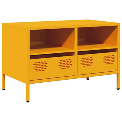 Berkfield Industrial Tv Cabinet Mustard Yellow 68X39X43.5 Cm Cold-Rolled Steel - image 1