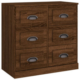 Berkfield Sideboard Brown Oak 70X35.5X67.5 Cm Engineered Wood - thumbnail 2