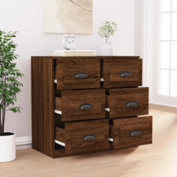 Berkfield Sideboard Brown Oak 70X35.5X67.5 Cm Engineered Wood - thumbnail 3