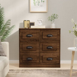 Berkfield Sideboard Brown Oak 70X35.5X67.5 Cm Engineered Wood