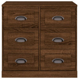 Berkfield Sideboard Brown Oak 70X35.5X67.5 Cm Engineered Wood - thumbnail 6