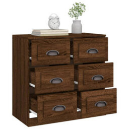 Berkfield Sideboard Brown Oak 70X35.5X67.5 Cm Engineered Wood - thumbnail 5
