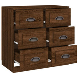 Berkfield Sideboard Brown Oak 70X35.5X67.5 Cm Engineered Wood - thumbnail 8