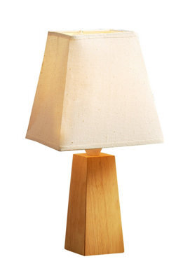Orsina Elion Tropical Hevea Wood Cone Base Table Lamp