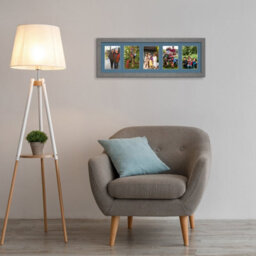 AK Frames 26X8 Marble Grey Modern Multi Photo Frame With Pompadour Mount - Holds 5 Apertures (5X) 6X4 Photos - thumbnail 3