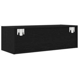 Berkfield Tv Cabinet Black Oak 80X31X25.5 Cm Engineered Wood - thumbnail 8