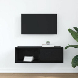 Berkfield Tv Cabinet Black Oak 80X31X25.5 Cm Engineered Wood - thumbnail 3