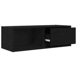 Berkfield Tv Cabinet Black Oak 80X31X25.5 Cm Engineered Wood - thumbnail 5