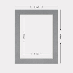Ak Frames 20X16 Mid Grey Picture Mounts To Fit 16X12 Aperture Size - Mount Board Only (No Frame Included) - thumbnail 3