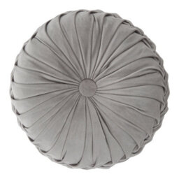 Living And Home Grey Round Velvet Pillow Sofa Cushion 35Cm - thumbnail 4