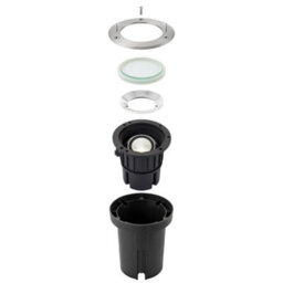 Luminosa Lighting Luminosa Hoxton Outdoor Recessed Ground Light Cool White Ip67 10.5W Matt Black Paint & Brushed Stainless Steel - thumbnail 3