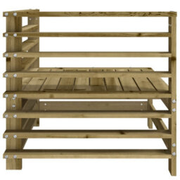 Walplus Outdoor Garden Corner Sofa For Patio Balcony Poolside Furnitures 2 Pcs Impregnated Wood Pine - Cushion Not Included - thumbnail 4