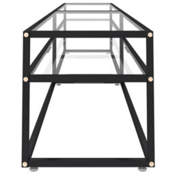 Berkfield Tv Cabinet Transparent 220X40X40.5 Cm Tempered Glass - thumbnail 4
